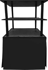 DEZIK 48" SQUARE TIERED BAR SHELVING