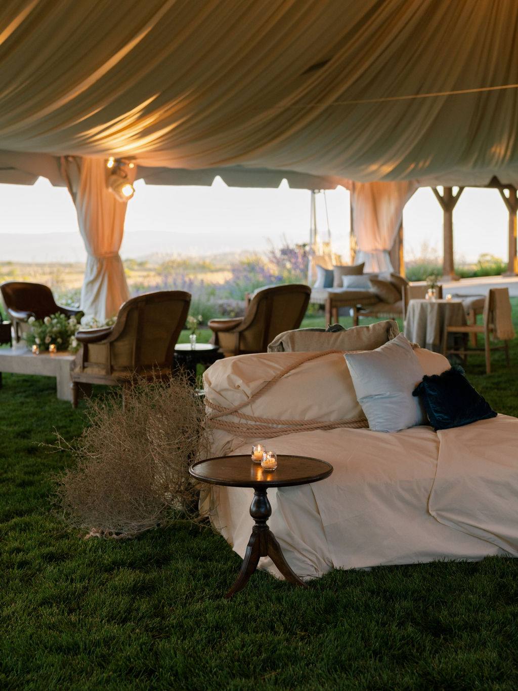 Westworld-inspired lounge detail, Brush Creek Ranch