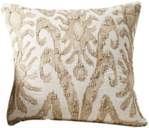 BEIGE EMBROIDERED OVERSIZE PILLOW