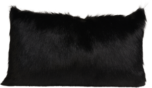 BLACK HIDE LUMBAR PILLOW