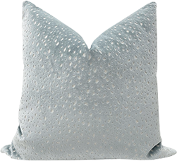BLUE LIGHT VELVET BURNOUT  PILLOW