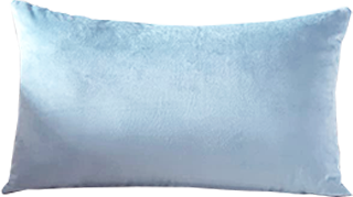BLUE LIGHT VELVET LUMBAR PILLOW
