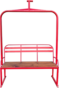 RUBY RED SKI LIFT BENCH