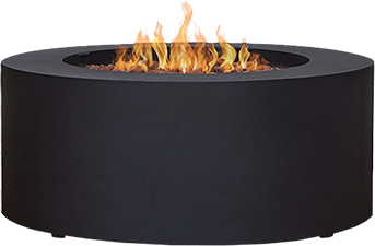 SUTTON 36" BLACK FIREPIT + TANK COVER