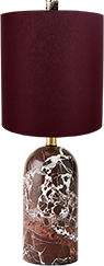 CRESSIDA MAROON MARBLE TABLE LAMP