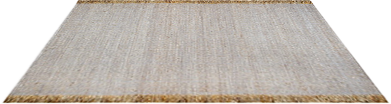 FELINA 5X8 GREY + NATURAL TASSEL JUTE RUG