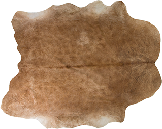 GOPALA 7X7 NATURAL TAN HIDE RUG