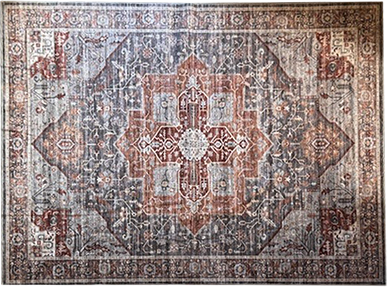LARKIN 8X10 RUST + GREY RUG