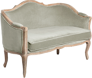 COSETTE SAGE VELVET LOVESEAT