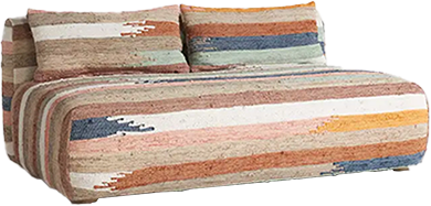 JACINDA ARMLESS TEXTILE LOVESEAT