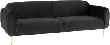 BROOKLYN PLUSH CHARCOAL SOFA