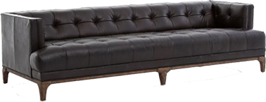 INDIWIN BLACK LEATHER SOFA