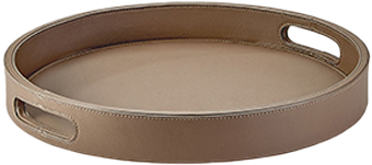 TAWNY LEATHER TRAY