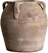 ASHURA 5" RUSTIC TERRACOTTA VASE