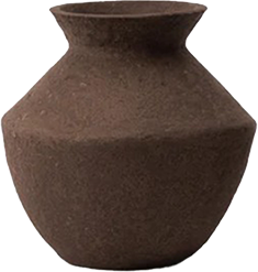 DIVYA 11" RUSTIC PAPER MACHE VASE