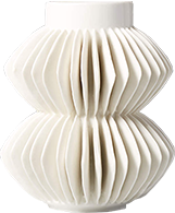 LIMULUS 5.75" WHITE PORCELAIN VASE