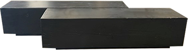 AARON MATTE BLACK PLANK COFFEE TABLE