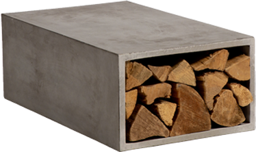 COLLIN WOOD-FILLED CONCRETE COFFEE TABLE