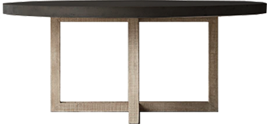 KOHL 5' ROUND BLACK TOP DINING TABLE