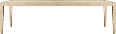 LARS 8' BLEACHED OAK DINING TABLE