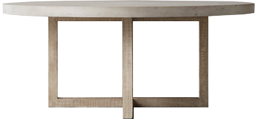NERO 5' ROUND GREY TOP DINING TABLE