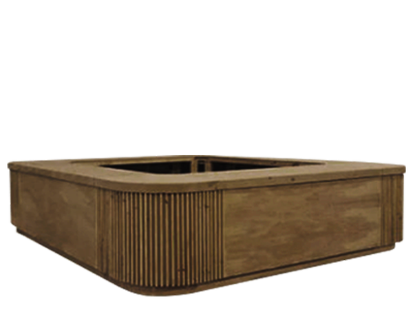 Iraja Square Weathered Oak Bar
