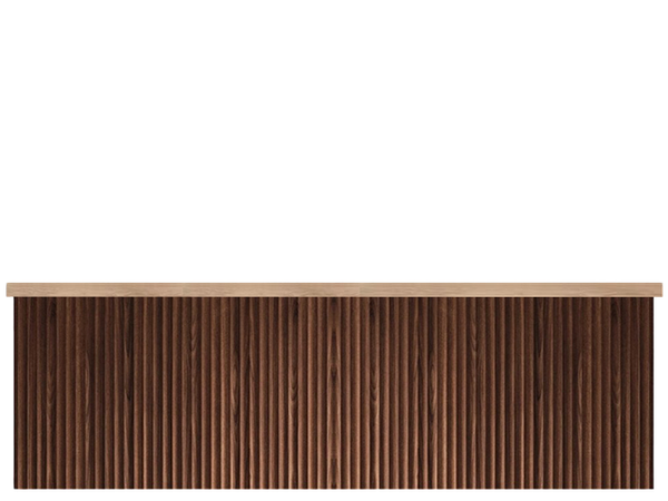 Sinatra - Walnut Fluted Bar - Double (16')