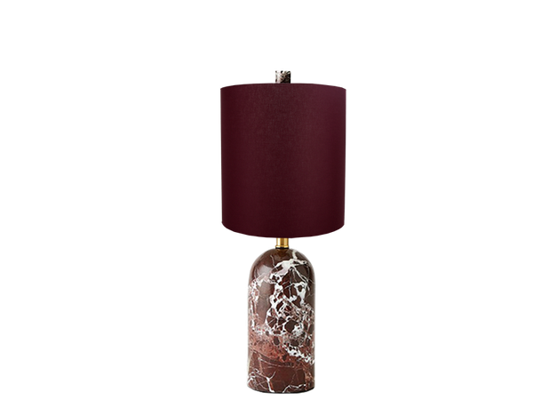 Cressida Maroon Marble Table Lamp