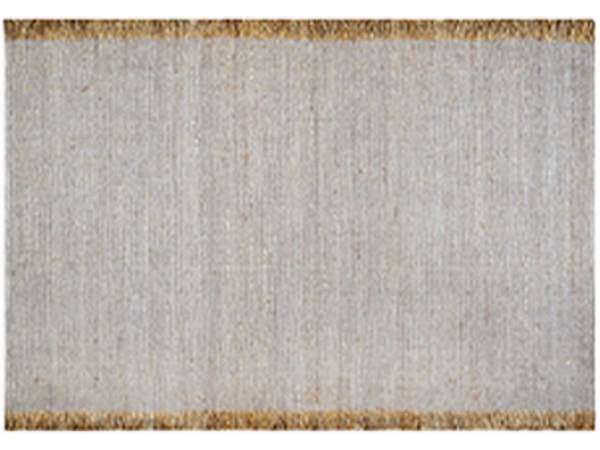 Felina 5x8 Grey + Natural Tassel Jute Rug