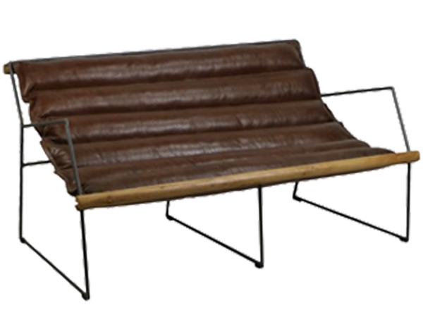 Rowntree Chocolate Leather Loveseat