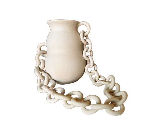Evelda 7" Ceramic Chain Vase