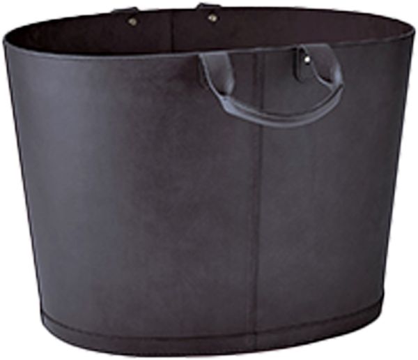 Faye Black Leather Basket
