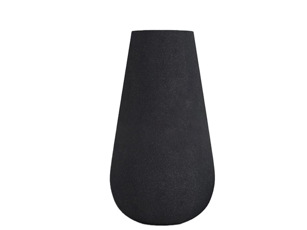 Jina 14" Black Metal Vase