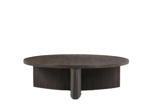 Tierre Smoked Wood Round Coffee Table