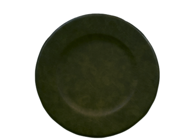 Olive 13" Leather Charger