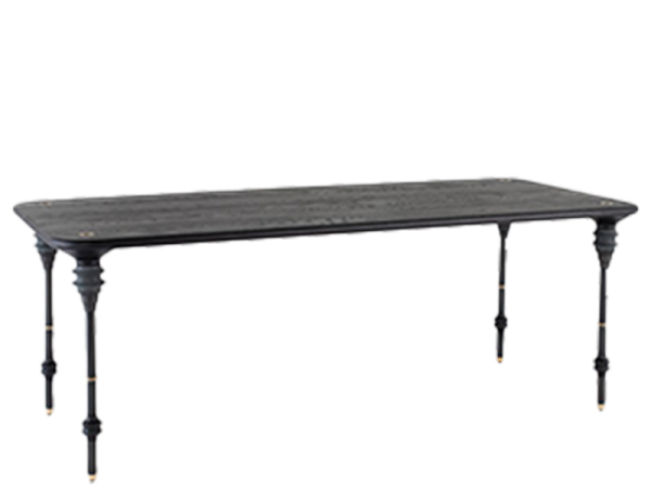 Nathalie Black Spindle Dining Table