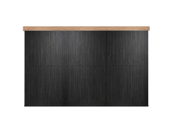 MONROE BLACK FLAT SLAT TAMBOUR BAR