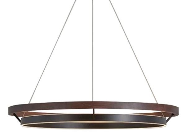 Annu 40" Walnut Hoop Chandelier