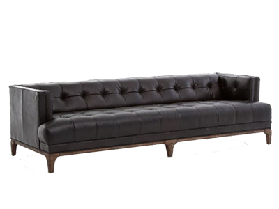 Indiwin Black Leather Sofa