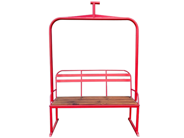 Ruby Red Ski Lift Bench
