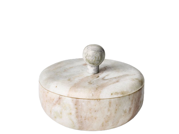 Zuri Marble Bowl + Lid