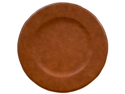 Orla 13" Chestnut Leather Charger