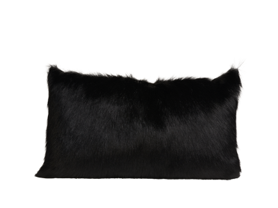 Black Hide Lumbar Pillow