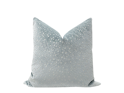 Blue Light Velvet Burnout  Pillow