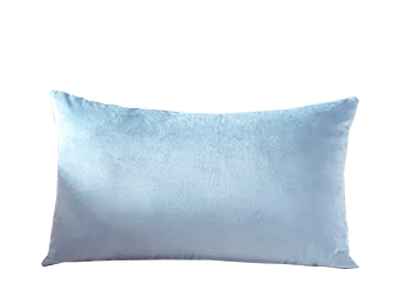 Blue Light Velvet Lumbar Pillow